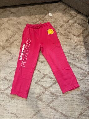 Pink 'Serving Flavor' Track Pants